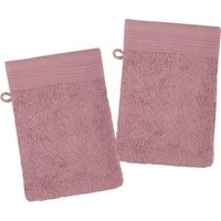 Lot de 2 gants de toilette 15 x 21 cm Lilas rose