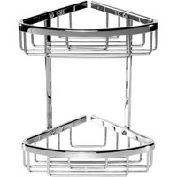 Tesa Aluxx Bathroom Corner Shelf 40205 chrome incl. adhesive mnt.