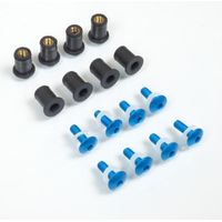 Schraubenset Blase Windschutzscheibe one 8 Schraube blau 8 Mutter