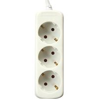 Mehrfachsockel 3 Schukosteckdosen Kabel 1,5m WHITE