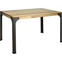 Mesa de comedor Bristol 115x59x75cm en madera maciza de pino acabado vintage estilo industrial