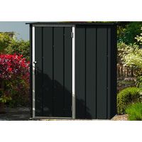 DURAMAX Metall-Gerätehaus Easy 1,5x0,9m Gerätehaus aus Metall in Anthrazitgrau, Geräteschrank mit 0,31 mm Wandstärke Gartenhaus