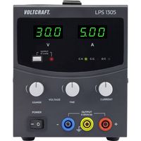 Voltcraft – Alimentation de laboratoire réglable LPS1305 0 - 30 V/DC 0 - 5 A 150 W – Ondulation résiduelle 5 mV – Bureau avec affichage LED