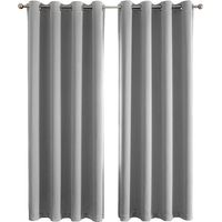 Rideaux Occultants - 140x240 cm - Oeillets Antirouille 4 cm - Pour Balcon Terrasse Jardin - 2 Panneaux