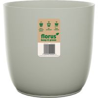 Florus Flow Flowerpot 30 Grey Vaso Rotondo