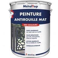 Peinture Antirouille Mat - Bleu pigeon - RAL 5014 - 15 L - Métaltop