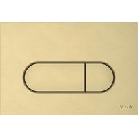 Vitra Loop Round Dual Flush Plate - Brushed Gold