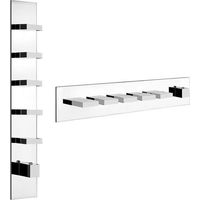 Gessi Rettangolo, ensemble prêt à monter avec 5 voies séparées,