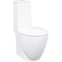 Toilette en céramique Pack WC suspendu - Ronde Écoulement d'eau au fond Blanc BV159783 - BonneVie