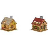 Saico Räucherfigur Haus Holz 7 cm 2-fach sortiert Räucherkerzen/-kegel