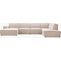 ELIA XL Canapé panoramique en tissu beige - Angle gauche