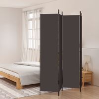 Paravent sur Pied Cloison de séparation 4 panneaux Marron 200x220 cm Tissu 72171