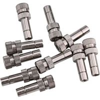 Pulvérisateur de brumisation par atomisation sous pression, buses pulvérisation pour système refroidissement, tête à connexion rapide 8 mm, outil d'irrigation buse en acier 30 pièces 0.5mm(0.0197in)