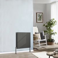 Designer Radiator 600x748mm Double Flat Panel Horizontal Anthracite