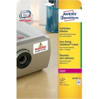 Avery L6140-20 etichetta autoadesiva Rettangolo con angoli arrotondati Permanente Bianco 800 pz