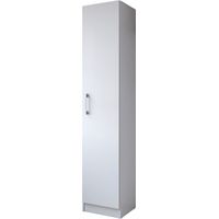 Beaux Meubles Pas Chers – Armoire murale de salle de bain blanche 1 porte – Dimensions L 35 H 170 P 31,8 cm – Bois certifié FSC – Fixation murale incluse