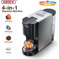 Machine à Café Espresso 4-en-1 HiBREW H3D, Compatible Capsules DG/NES, Poudre & E.S.E Pod, 20 Bars, Réservoir 800ml, Café Chaud/Froid