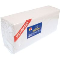 Weißes Serviettex200 33x33 1pli - Publi Embal