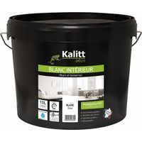 Wand-/Deckenfarbe einschichtig Acryl seidenmatt weiß 10L - KALITT