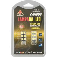 2 Lampadine 6 led smd 5050 canbus auto no error luci targa fari interni 12V chip5050 luce bianca attacco t10 35 mm