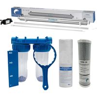Pack Sterilisator 16w + 1 Ersatzlampe + Doppel-Filter-Wasserfiltration + Filter 2
