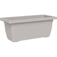 Vaso Rettangolare a Cassettone Outdoor Tera Tikal Cloud 85x39 cm in Plastica Grigio Chiaro