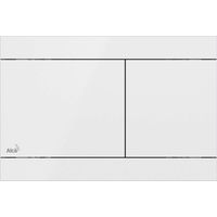 Alca Flat - Control de descarga, acero inoxidable/blanco brillante FUN-WHITE