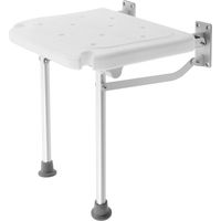 Wall Mounted Seat White Folding Shower Seat Chair Space Saving Shower Seat Holds Wall Mounted Folding Shower Chair 100kg for Elderly, Disabled and Pregnant Women