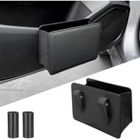 Poubelle Voiture Interieur, CADDY, Noir, Cuir, Organisateur de Voiture, Facile à Nettoyer, Pliante, Durable