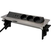 Unitec 30886 Presa da Incasso a Scomparsa, Nero, Argento