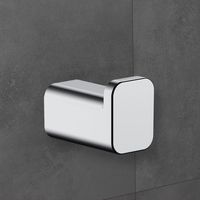Hansgrohe AddStoris Bathroom Single Robe Towel Hook Square Chrome Wall Mounted