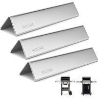 7635 Flavorizer Bars pour Weber Spirit E210, S210, E220, S220 avec Boutons de Commande Avant, Plaque chauffante en Acier Inoxydable 304 pour Barbecue Weber Spirit série 200