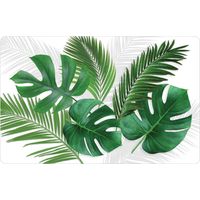 Homemaison – Set de table imprimé feuilles d'arbre multicolore 28.5x44 cm – Composition polypropylène – Nettoyage facile à l'éponge