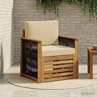 vidaXL Outdoor Middle Sofa Natural
