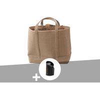Sac à bûches et à granulés Belharra sable + Pelle à granulés- Le Marquier