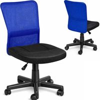 Sedia Scrivania Ufficio Cameretta Girevole Tessuto Rete Altezza Regolabile Blu