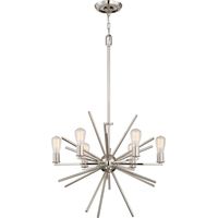Kronleuchter Hängelampe Esszimmerleuchte Deckenlampe Stahl Silber D 64,8 cm