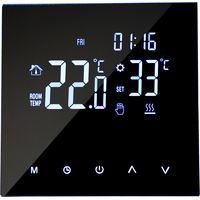 Programmierbarer Touchscreen-Thermostat Für Warmwasser-Fußbodenheizung und Gasheizkessel Frostschutz LCD-Display Ideal für Zuhause, Schule, Büro und Hotel