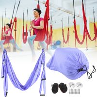 Hamac de Yoga Léger Anti-Gravité, Accessoire de Fitness Maison, Swing Yoga Bleu Violet