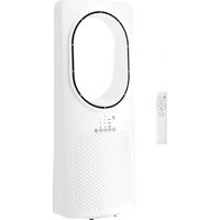 Ventilateur colonne ultra-silencieux 36 dB, ventilateur tour, oscillation à 45°, 3 vitesses, 3 modes, télécommande, blanc