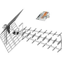 Antenne TV extérieure PNI 44dB DVB-T2 extérieur à trois chiffres ECO avec amplification