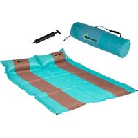 Matelas de camping 2 personnes autogonflant avec oreiller et sac de transport - Ultra léger pour Camping, Randonnée