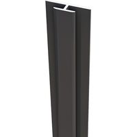 210cm H-Profil Aluminium Profil Verbindungsprofile für 3mm Aluverbundplatte Matt Schwarz