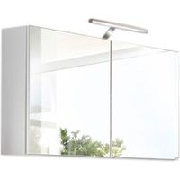 Armoire 2 portes miroir Siena 80cm