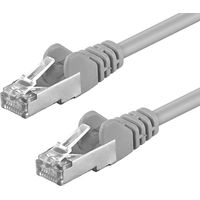 CAT 5e cavo patch, F/UTP, grigio, 10 m, conduttore di alluminio placcato di rame (CCA). Lunghezza del Cavo 10 m