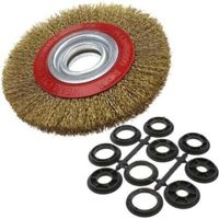 Brosse circulaire en acier pour nettoyer touret à meuler, diamètre 125 mm/150 mm/200 mm, 150mm,de