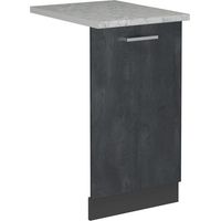 Façade de lave-vaisselle R-Line, Béton noir, 45cm , PT Marbre, Vicco