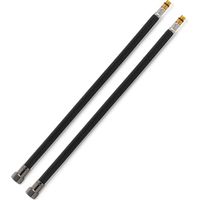 2 Flexibles sanitaires NOIR POLYMÈRE Øintér.8mm - Femelle 1/2" ACIER NOIR - Mâle M10x1 - 500mm - TAQ PREMIUM