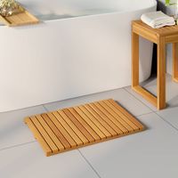 vidaXL Tapis de bain Uni Marron 60 x 40 cm Bois d'Acacia Massif
