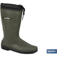Gummistiefel mit Fleecefutter Größe 47 aus grünem PVC